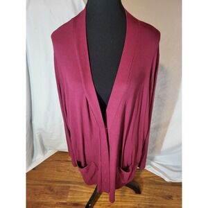 NWT Torrd Size 3X Red Plum Rib Lounge Cardigan
